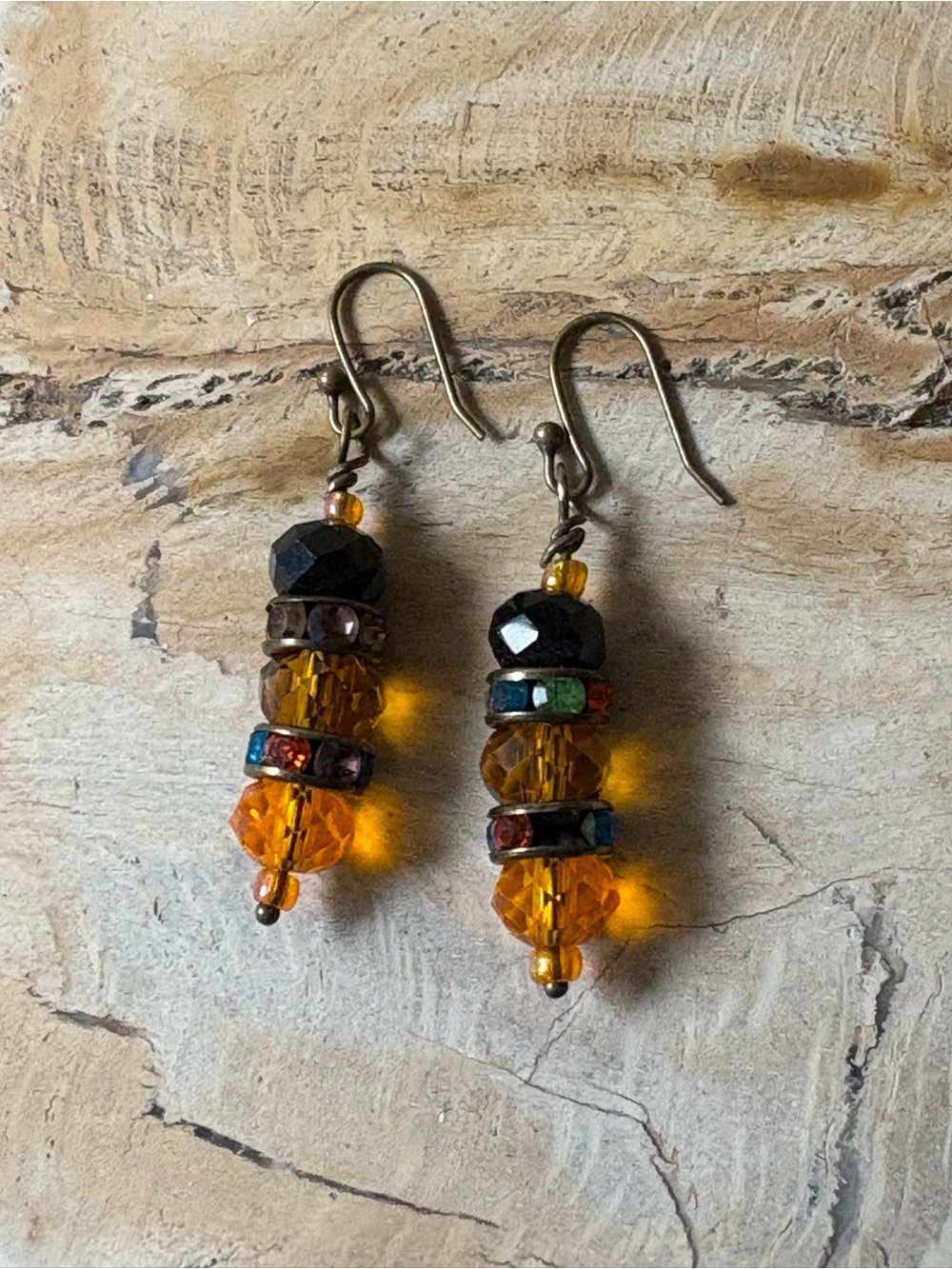 Vintage Inspired Beaded Drop Earrings - Picture 2 of 4